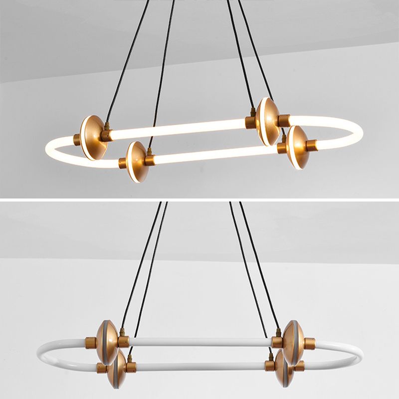 Minimalista lineal isla luz de metal 1 luz colgante de luz para comedor