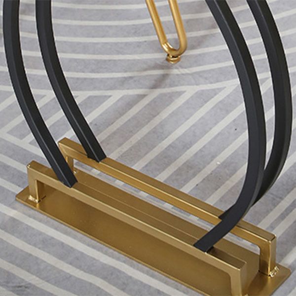 Rectangle Sintered Stone Dining Table Black and Metal Base Bar Table