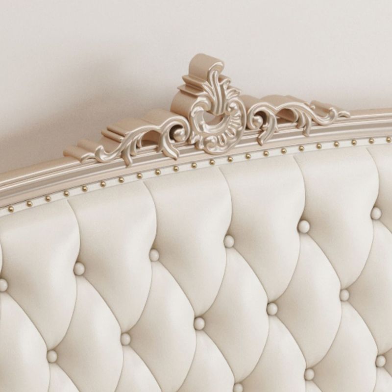 Victorian Foam Standard Bed Pine Wood Storage Bed Frame for Home