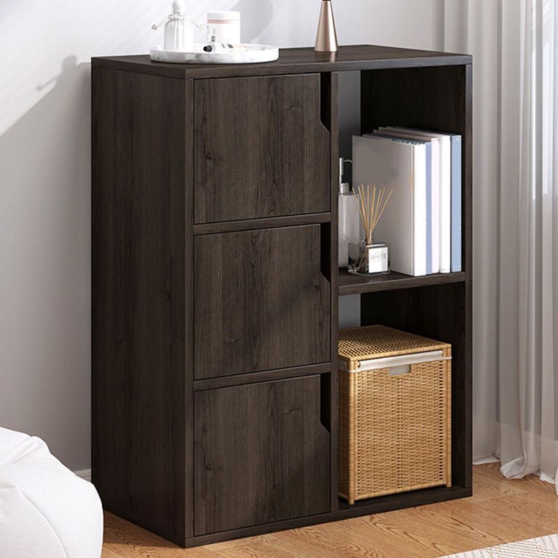 Wooden Side Cabinet with Shelves and Doors 9.44" Wide Storage Cabinet
