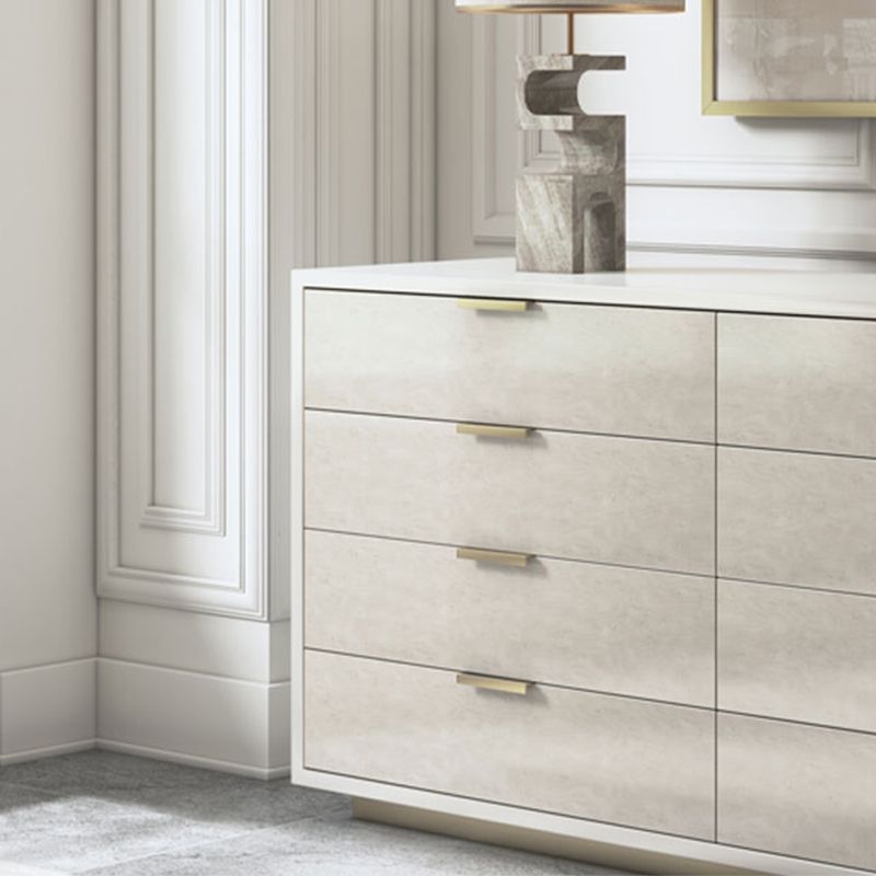Ultra-Modern Double Dresser Solid Wood Storage Chest with Drawers for Bedroom