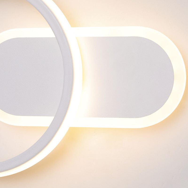 Single Modernism White Wall Mounted Sconce LED Statement Wall Light