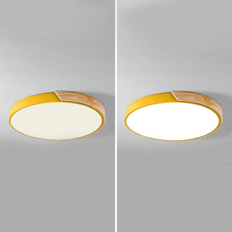 Lampada da soffitto a LED di forma rotonda Moderna in ferro amaretto 1 luce da incasso per balcone corridoio