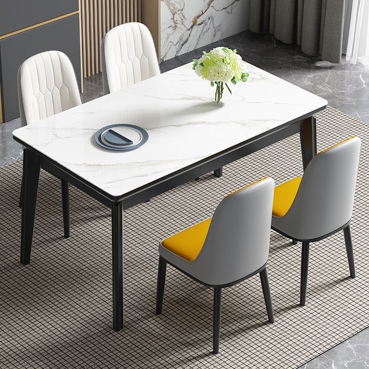 Midcentury stijl eetkamer collectie steen 4 poten indoor eetgelegen tabel