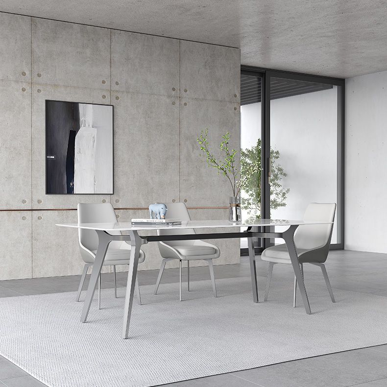 Luxury Sintered Stone Top Table Rectangle Table with 4 Legs for Restaurant