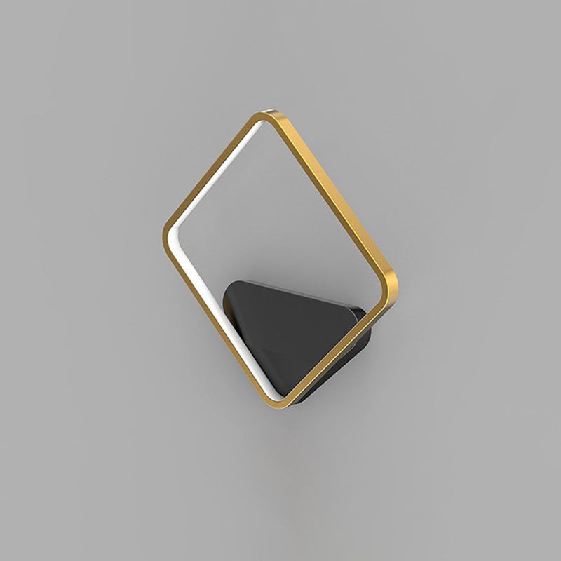 Modern Minimalist LED Wall Lamp Metal Geometric Wall Light with Acrylic Shade