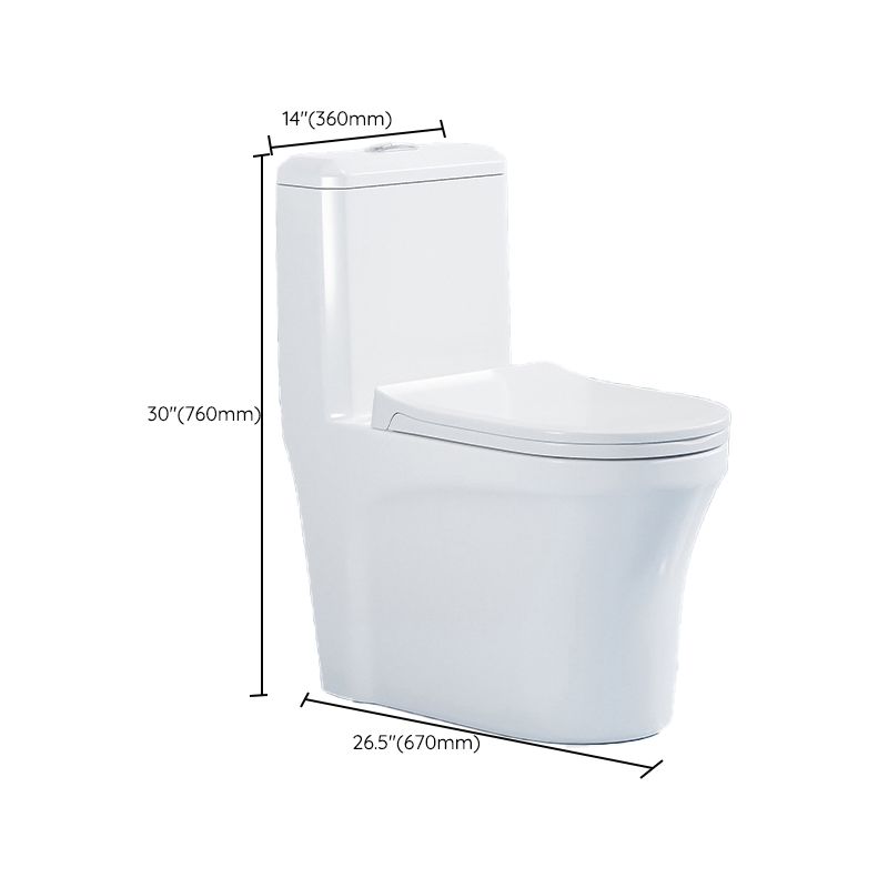 Traditional Floor Mounted Flush Toilet One Piece Toilet Siphon Jet Toilet