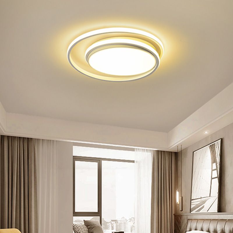 Intersecting Circles Shape LED Flush Mount Ceiling Lamp Fixture Modern Simplicity Acrylic Living Room Bedroom Lighting Fixture