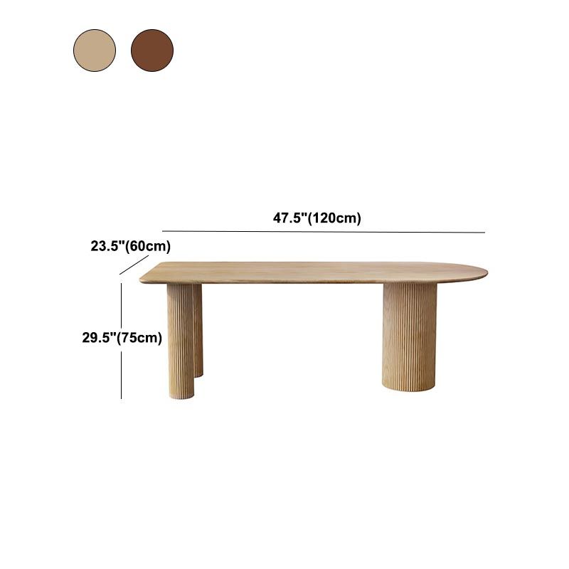 Freeform Solid Wood Dining Table Modern Furniture with Tripod Base for Office