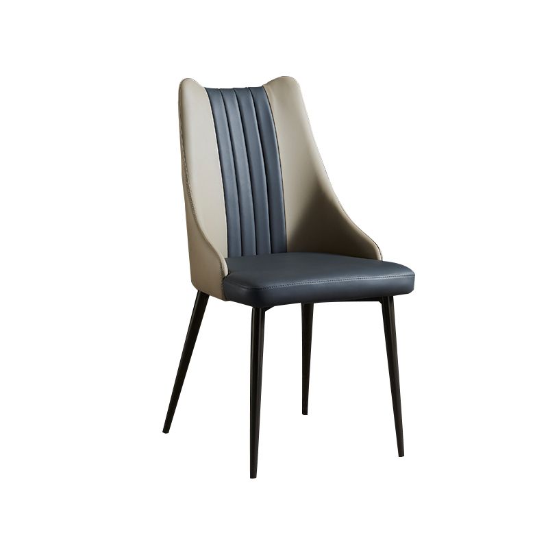 Silla de comedor de metal industrial Sillas de comedor de cuero PU para uso en restaurantes