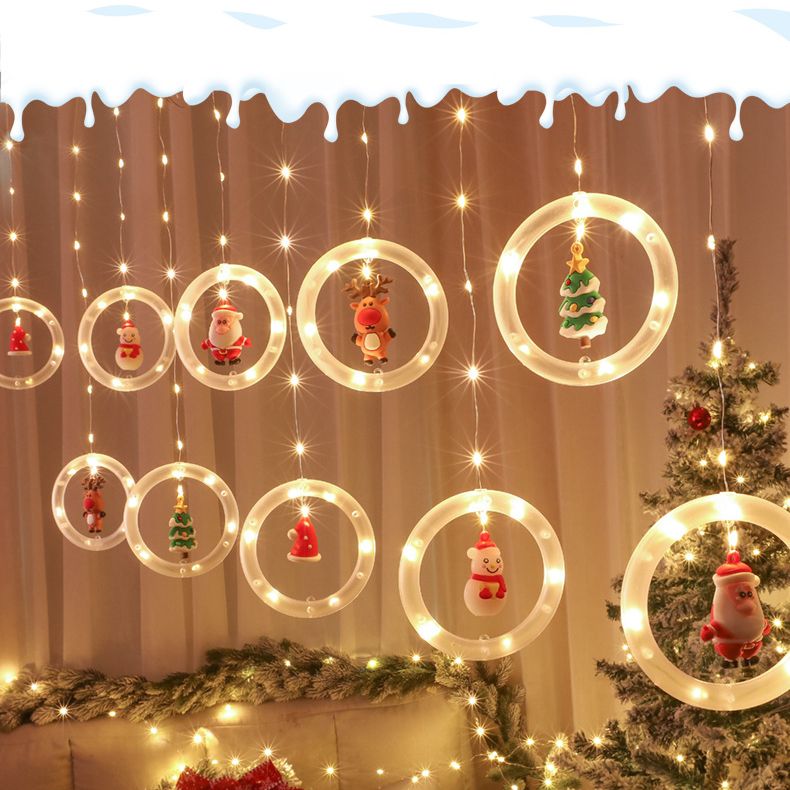 10-Head Living Room Christmas Lamp Decorative LED String Light with Plastic Shade