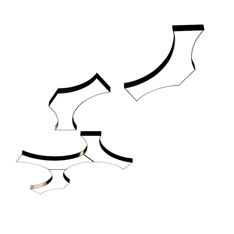 Hedendaagse metaal LED Hanglamp Lampbreuk 1 Lichte geometrische hangende plafondlicht voor kantoor