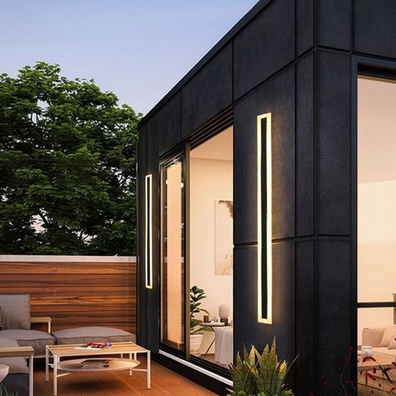 Éclairage de mur de métal linéaire