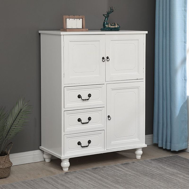 Industrial Square Accent Cabinet Antique Finish Cabinet With Doors