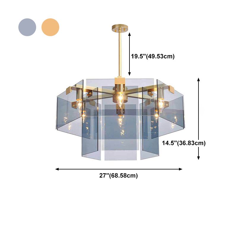 Luce lampadario in vetro camera da letto Funzione a sospensione moderna lampadario