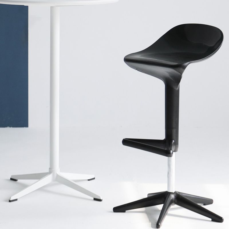 Modern Liftable Bar-stool Low Back Bar Stool with Metal Legs