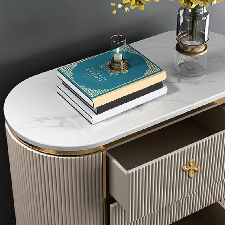 Wooden Dresser Glam Horizontal Storage Chest with Metal Legs