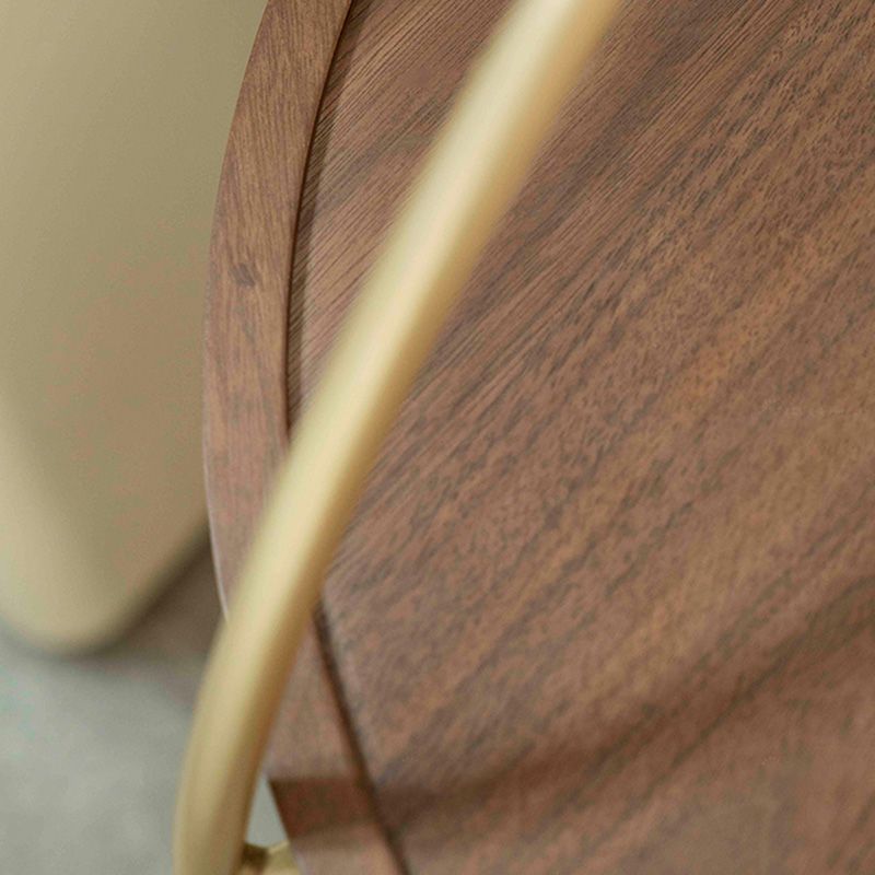 Natural Tray Top Corner Table Solid Wood Side Table with Storage