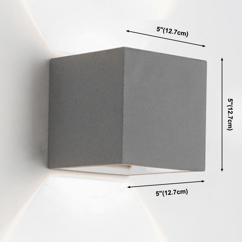 Luz de pared moderna Lavadora de pared de cemento simple para pasillo al aire libre