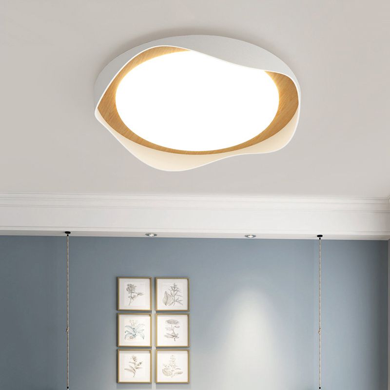 Modern LED Ceiling Light White Flush Mount Lighting for Foyer Hallway