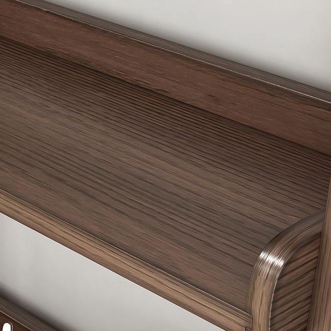 Modern Style Ladder Bookcase Open Back Solid Wood Bookshelf for Home