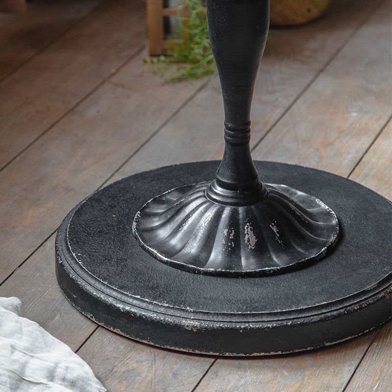 Circular Pedestal Base Design Made of Old Solid Wood Table French Country Style Side Table