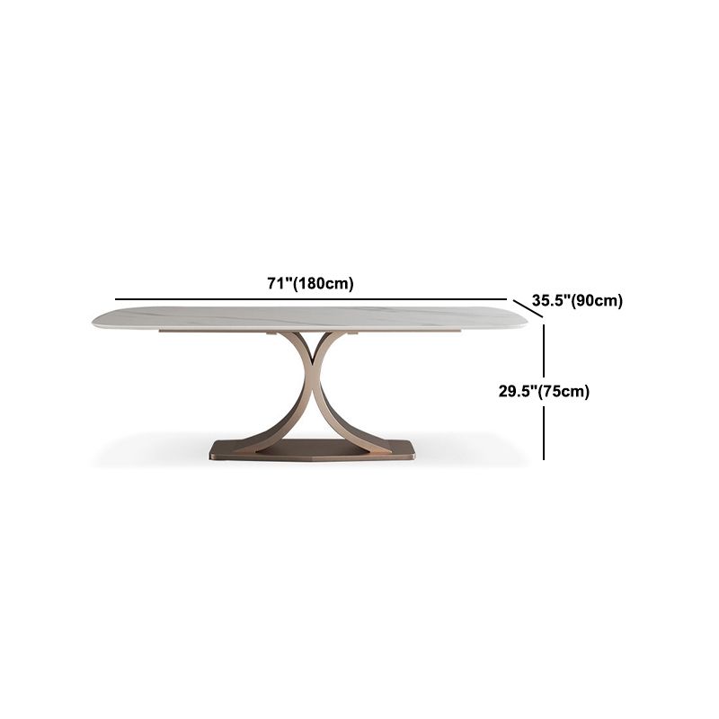 Nordic Sintered Stone Top Dining Set Rectangle 1/4/5/6 Pieces Dining Room Table Set