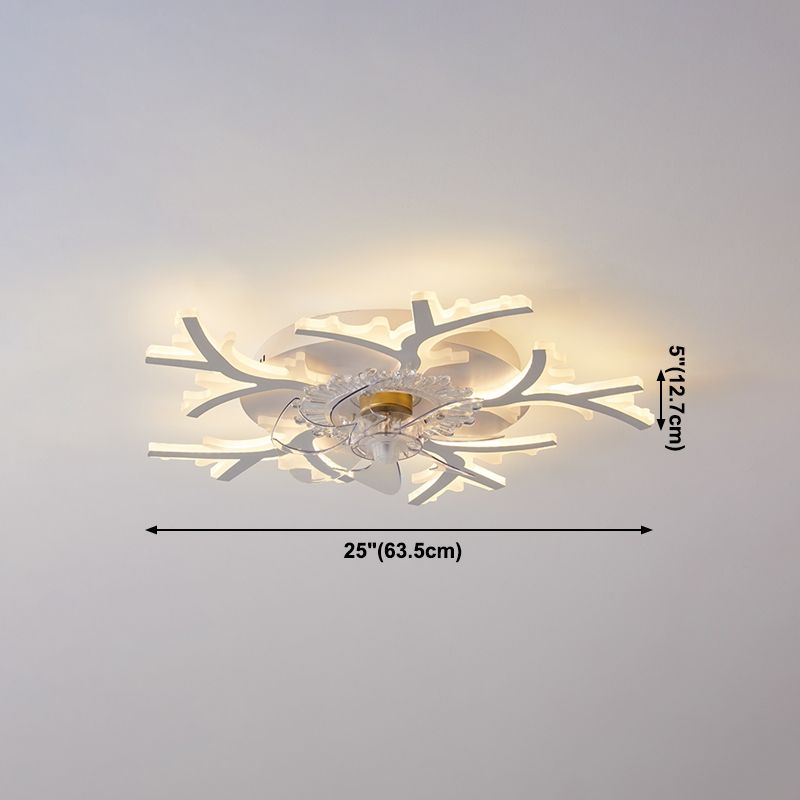 Lampada a ventola del soffitto in metallo Nordico Light Aitura del soffitto con lama a ventola ABS