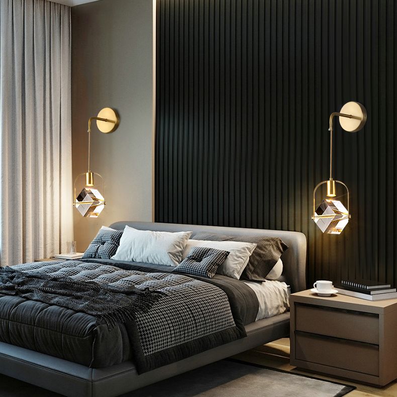 Leichter extravaganter Stil rechteckiger Wandleuchterkristall 1 Leichte Leuchten