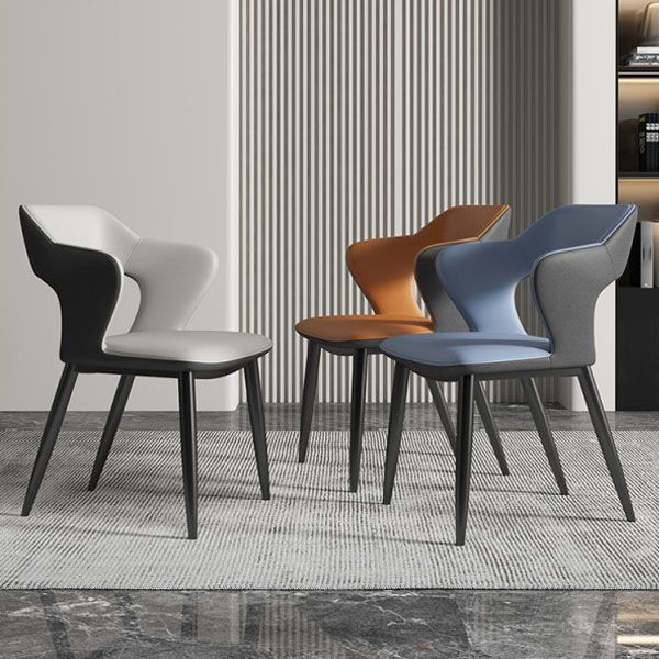 Silla de comedor de acabado mate tapizado de brazo trasero de brazo trasero de brazo trasero