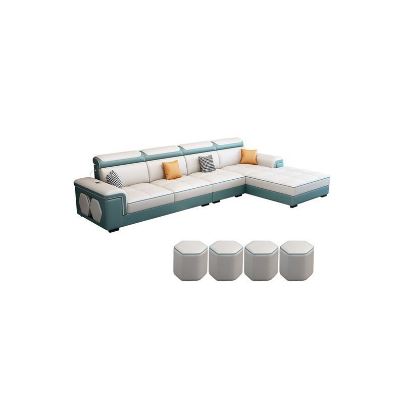 Contemporary L-shaped Sectional Right Facing Sofa with Reversible Chaise