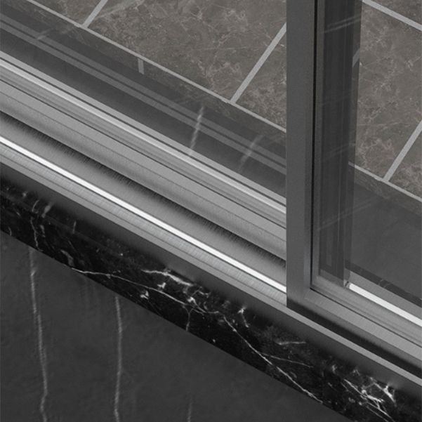 Framed Double Sliding Shower Bath Door Transparent Scratch Resistant Shower Bath Door