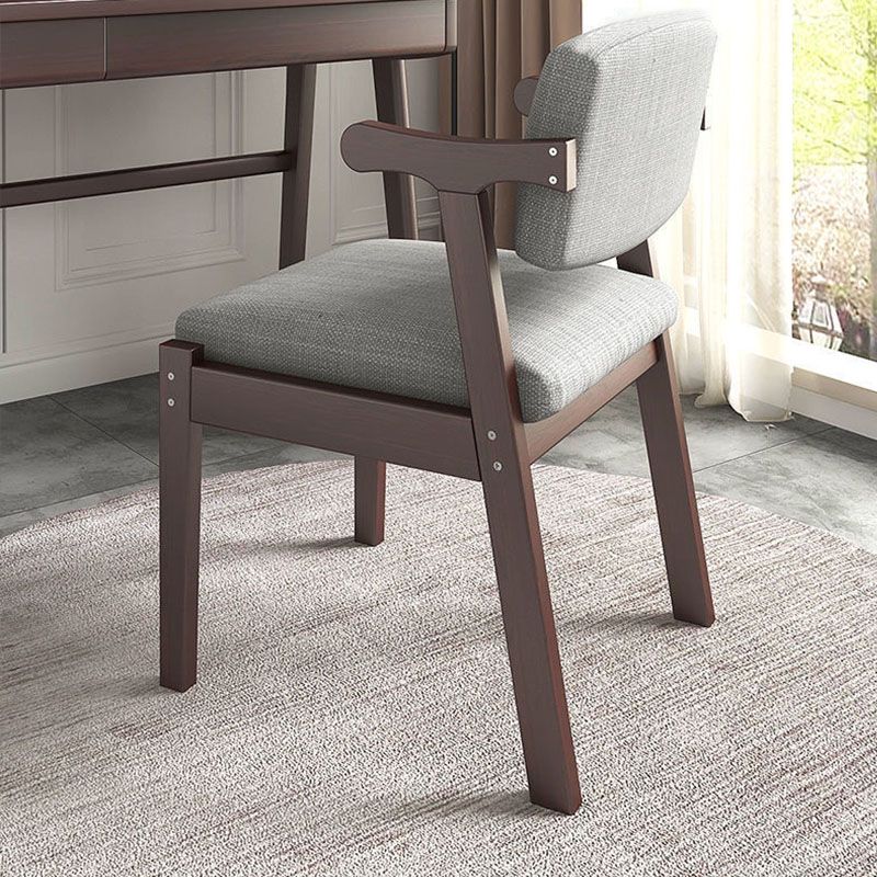 Contemporary Style Chair Armless Open Back Chair with Wood Legs for Home