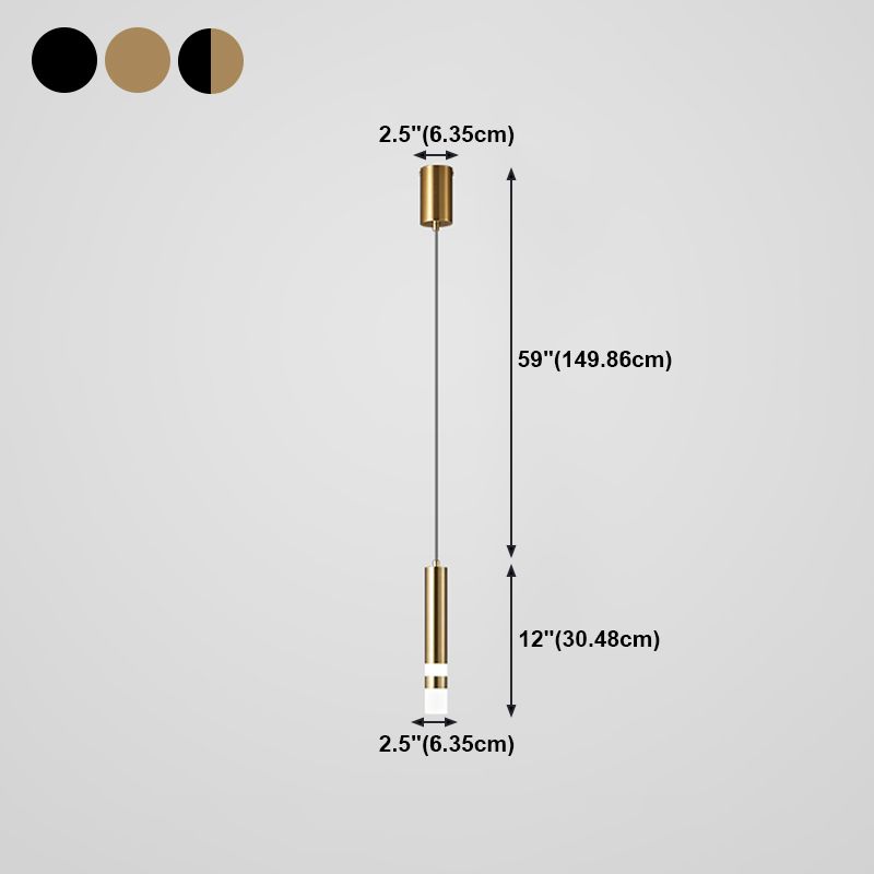 Lumière suspendue métallique