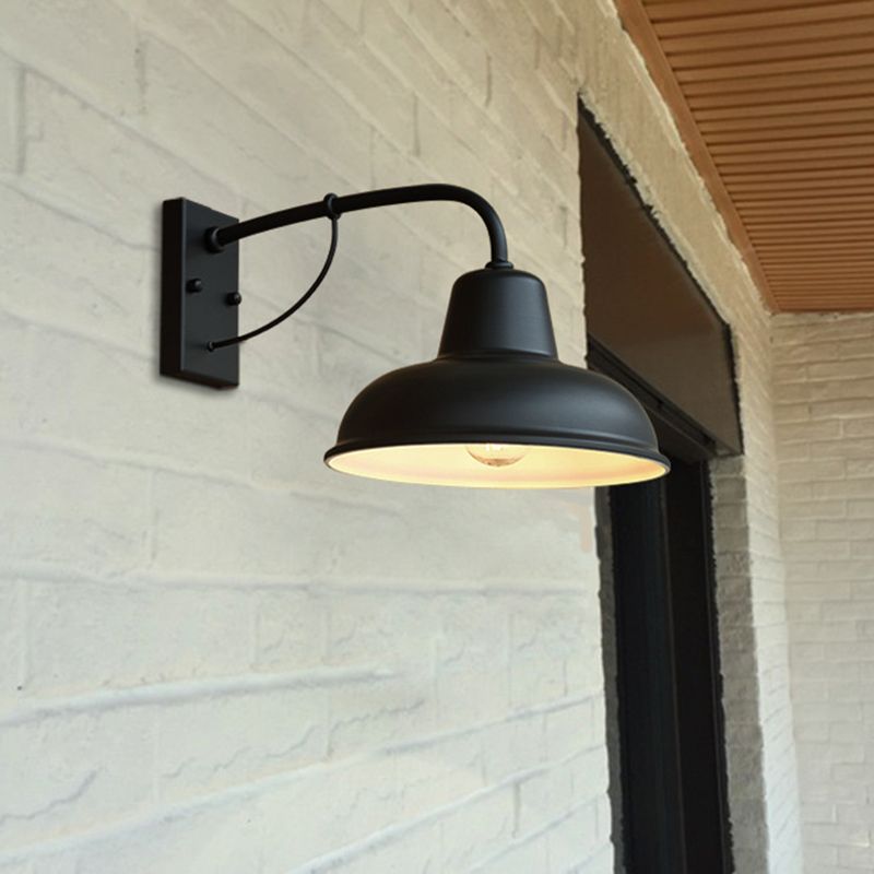 American Retro Industrial Style Saucer Wall Sponce Metal 1 Light Sponces