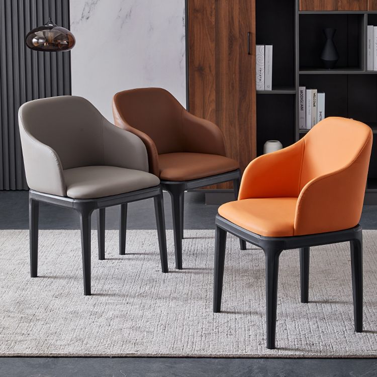 Sedia sala da pranzo contemporanea in finta pelle in pelle sedia da pranzo solida
