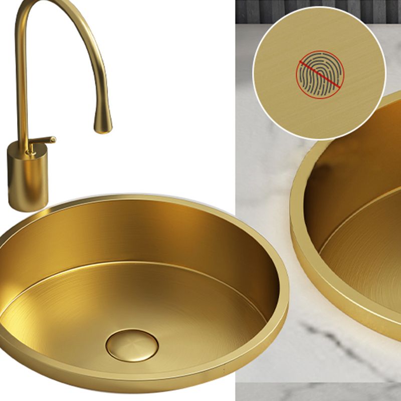 Modern No Craftsmanship Wash Stand Metal Round Bathroom Sink