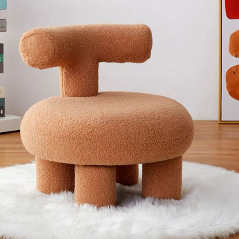 Wool Blend Armless Chair Armless Parsons Chair with Basic Four Leg for Bedroom