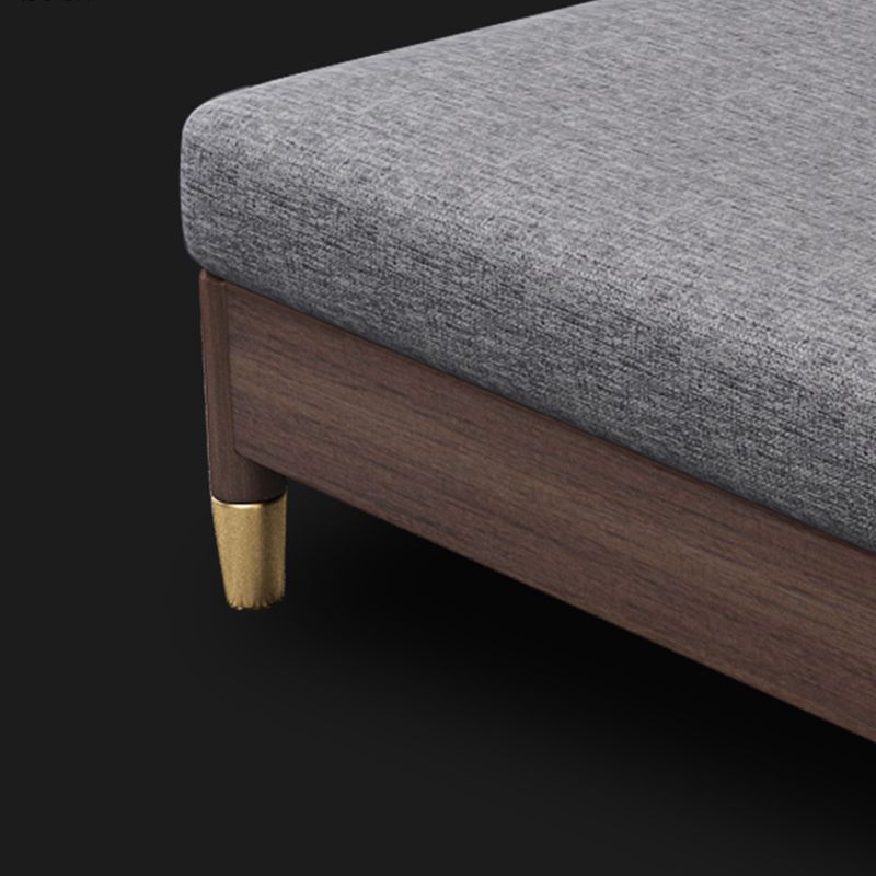 Contemporary Cotton Blend Sleeper Sofa Wood Frame Armless Sofa Bed