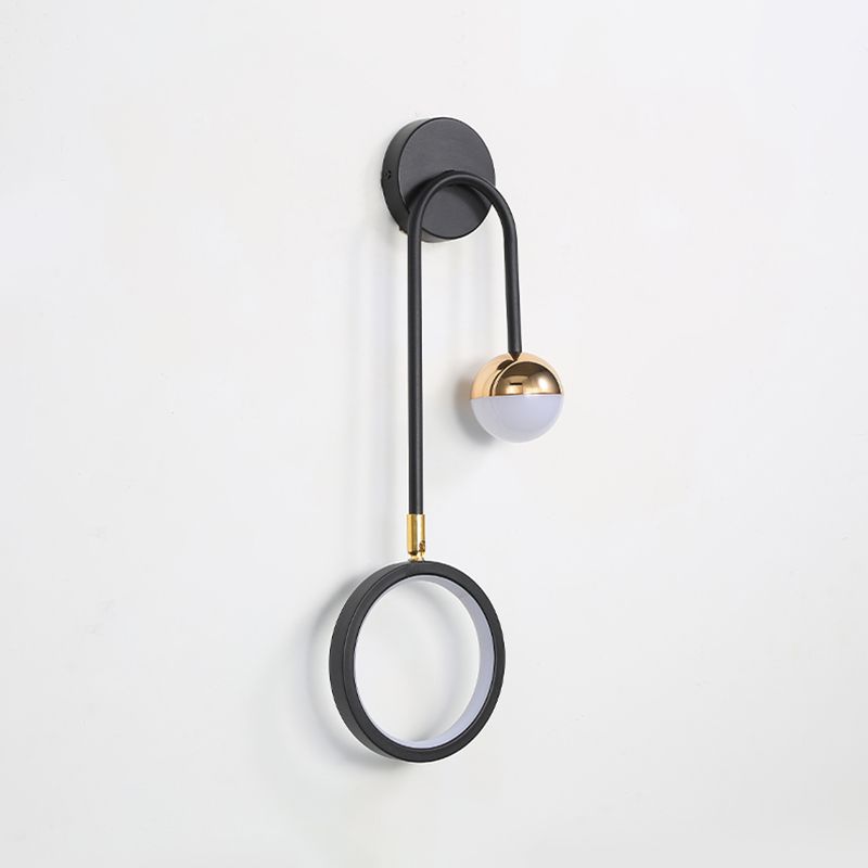 Modern Style Round Wall Mounted Lamps Metal Multi Lights Wall Sconces