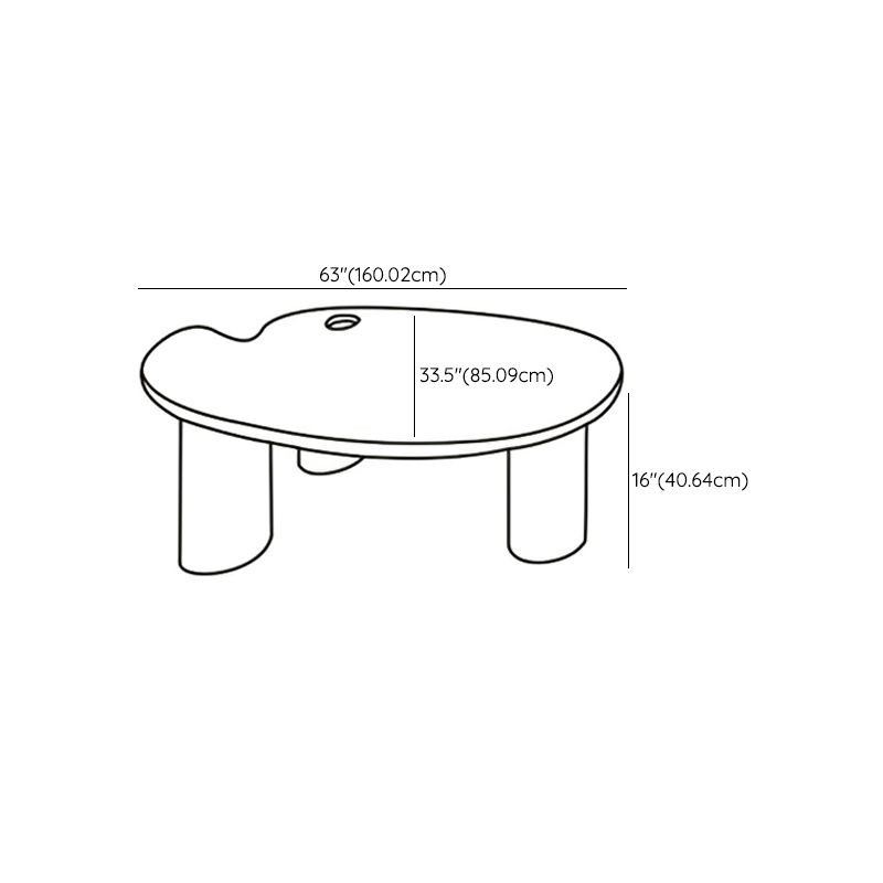 Modern Irregular 1 Single Coffee Table 15.-In High 3 Legs Cocktail Table