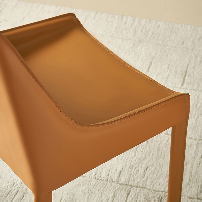 Contemporary Metal Dining Arm Chair Leather Dining Side Chairs for Restaurant Use