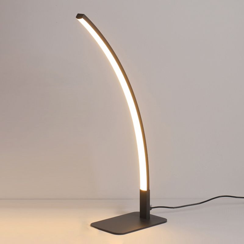 Linear Table Lamps Contemporary Metal Night Table Lamps with Acrylic Shade for Study Room