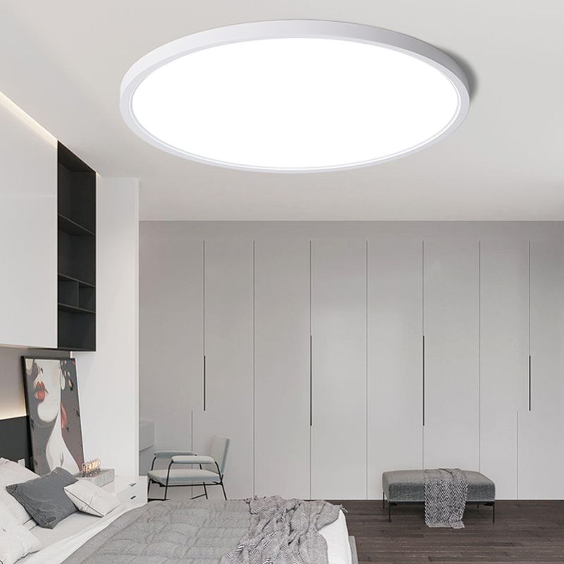 Lámpara de techo LED de forma redonda, acrílico moderno, 1 luz, montaje empotrado para pasillo de balcón