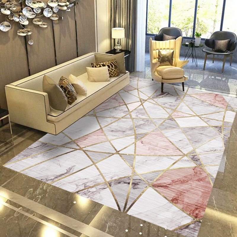 Minimalistisch marmeren effect tapijt polyester tapijt tapijt niet-slip achterste backing gebied tapijt voor huizendecoratie