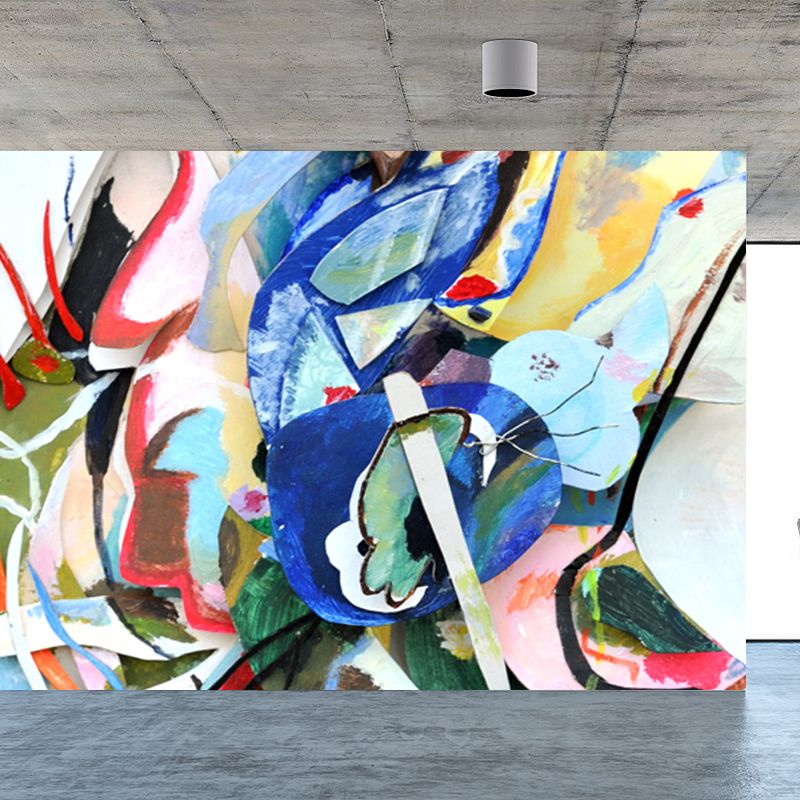 Multicolored Pattern Mural Decal Modern Artistic Non-Woven Material Wall Covering