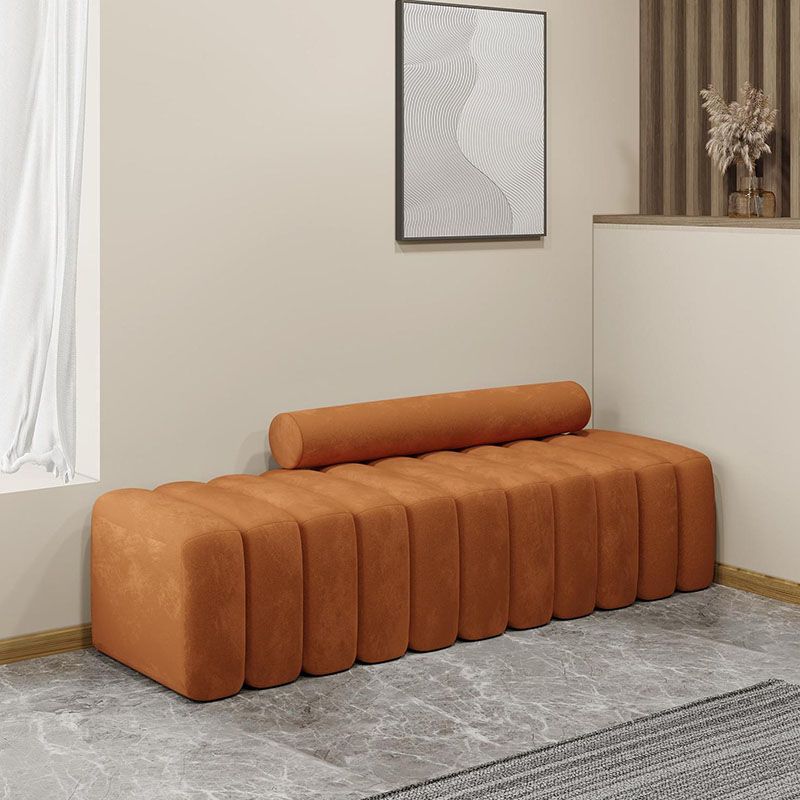 Velvet Standard Sofa Armless Tight Back Sofa for Living Room