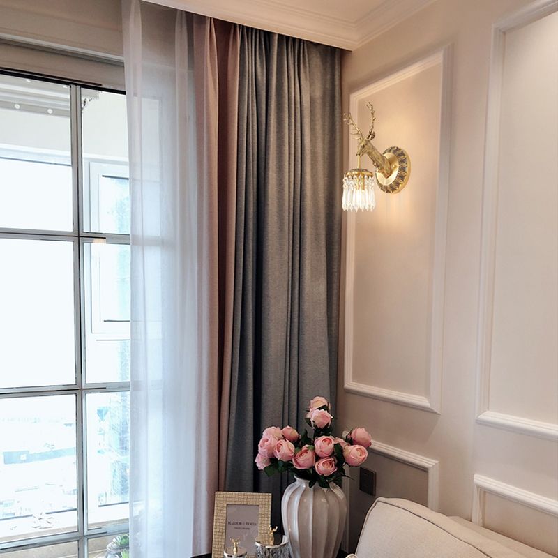 Crystal and Brass Vanity Lighting Modern Wall Light Fixture for Bathroom