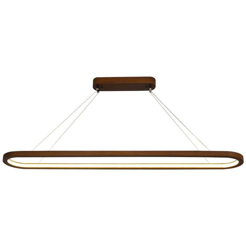 Oval Island Lighting Modern Wood 1 Light Island Lighting Ideas with Silica Gel Shade