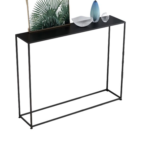 31.5-inch Tall Modern Console Table Iron Accent Table with 1 Shelf